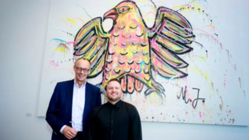 Merz' bunter Bundesadler: Street-Art im Reichstag als politisches Statement