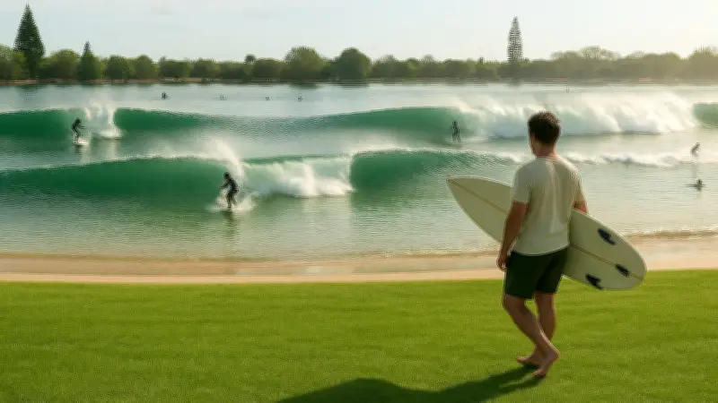 Milliardenprojekt in Sachsen: Surfpark mit Zwei-Meter-Wellen am Bockwitzer See geplant