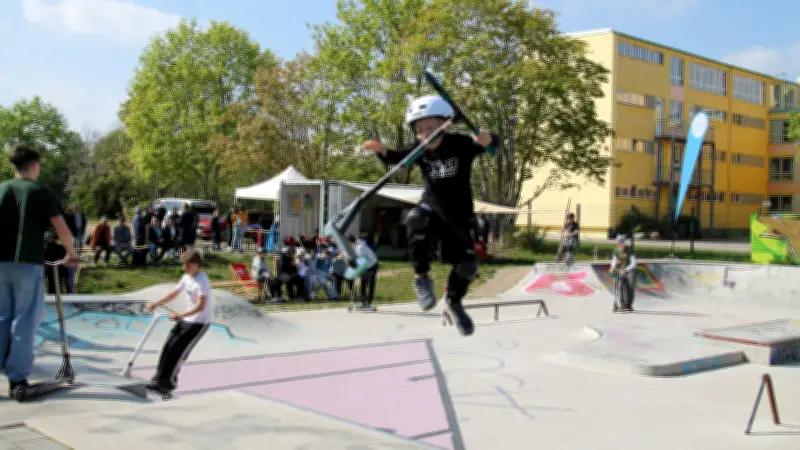Neuer Container am Skatepark auf der Silberhöhe eingeweiht