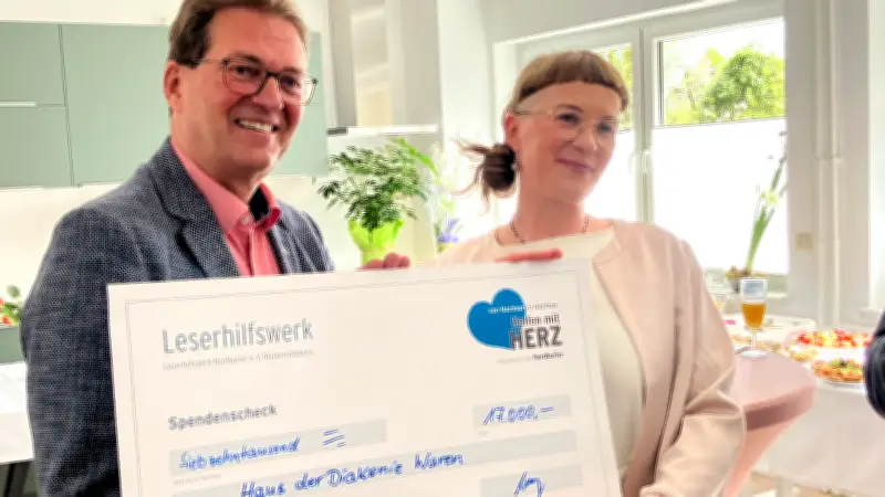 Neues Haus der Diakonie in Waren eröffnet: Aus Kita wird Zufluchtsort mit 17.000 Euro Spende