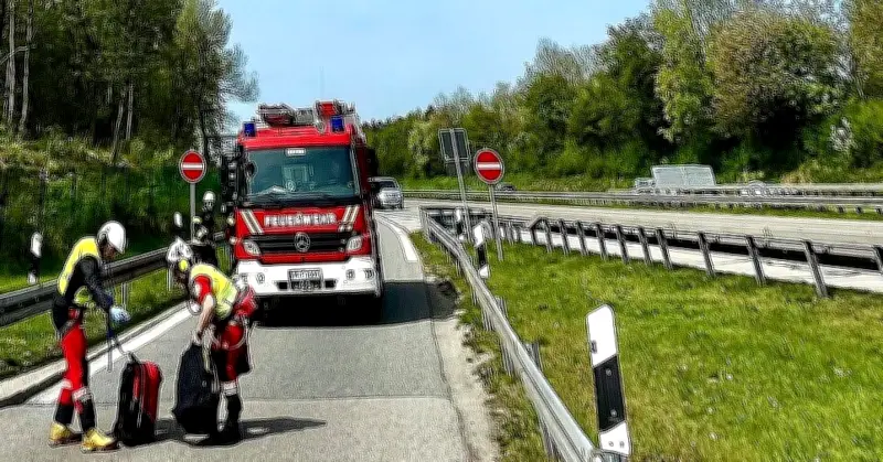 Notfall auf A99: Hubschrauber landet nicht – Retter per Winde im Einsatz