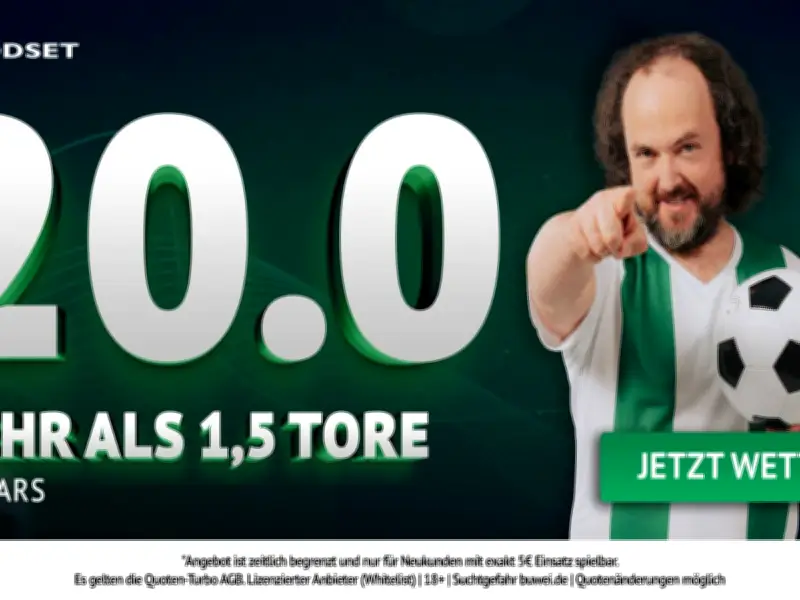 ODDSET: 20er-Quote auf Tore im Champions-League-Kracher