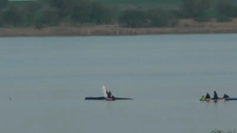 Rettungsaktion für Timmy: Helfer entfernen Sonnenschutz bei anhaltender Bergung