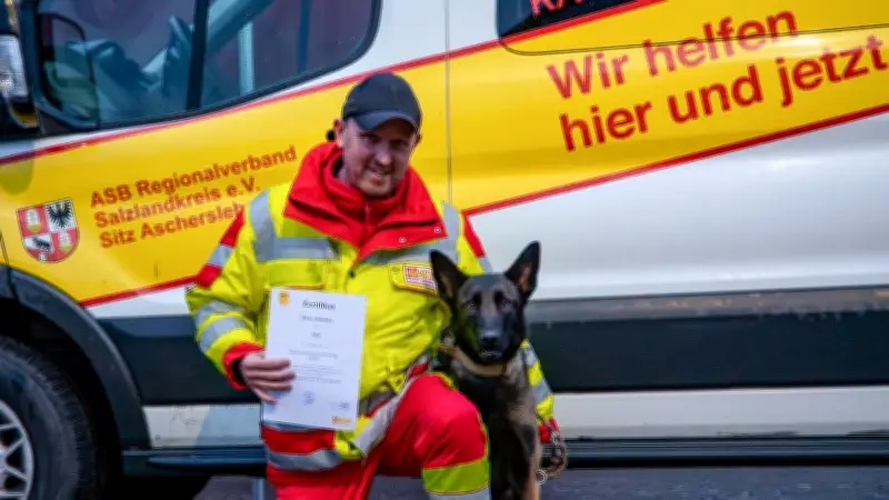Rettungshunde im Einsatz: Vier Teams der ASB-Staffel im Salzlandkreis bestehen Zertifizierung
