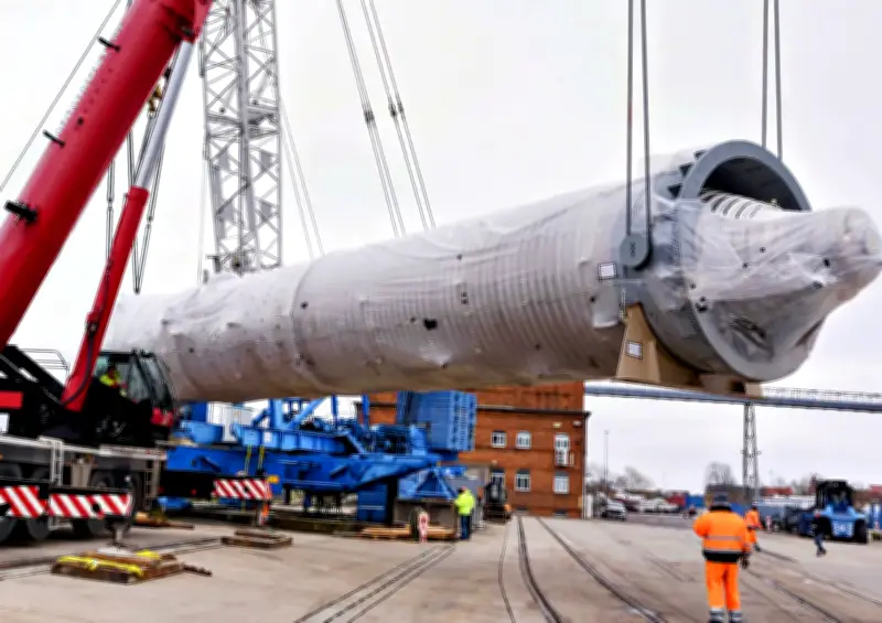 Schwerlast aus Chemnitz: 27-Meter-Reaktor startet im Akener Hafen nach China