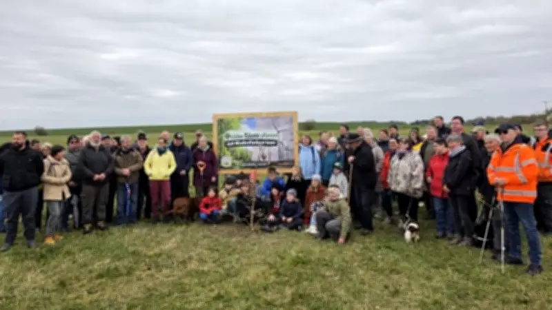 Südharzer Bürgerinitiative protestiert mit Sternmarsch gegen geplanten Windpark