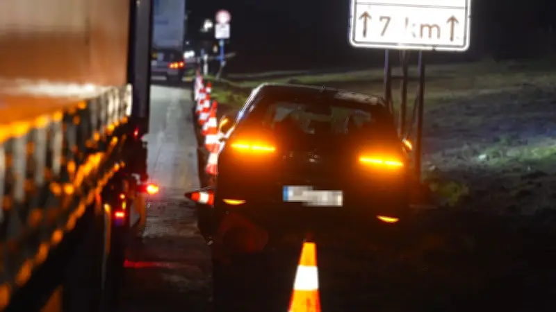 Tödlicher Unfall auf A1 bei Harpstedt: Mann von drei Lkw überrollt - Polizei sucht flüchtigen Fahrer