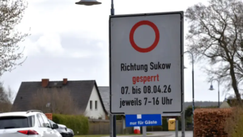 Vollsperrung in Banzkow: Motorsägen sichern Straße durch Baumkronen