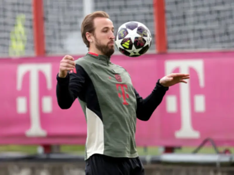 Vor Real-Duell: Harry Kane beim Bayern-Abschlusstraining voll dabei