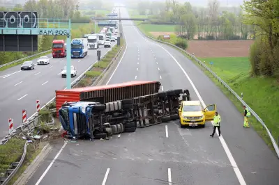 A7 bei Göttingen nach Lkw-Umsturz wieder frei - Kilometerlanger Stau aufgelöst