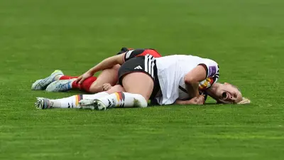 DFB-Kapitänin Giulia Gwinn verletzt sich bei 5:1-Sieg - Schockmoment im WM-Qualispiel