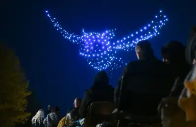 Drohnen tanzen in Berlin: Lichtshow in den Gärten der Welt