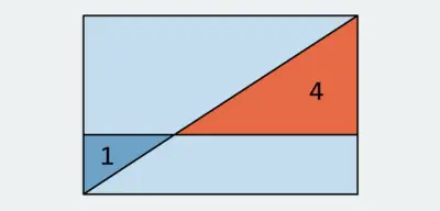 Mathe-Rätsel gelöst: Rechteckfläche aus Dreiecken berechnen