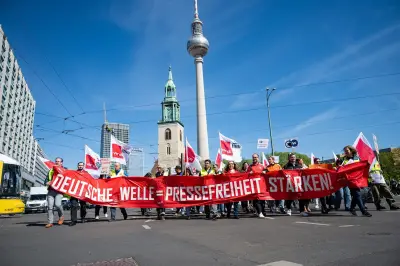 Proteste in Berlin: Kürzungen bei Deutscher Welle sorgen für Empörung