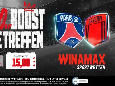 PSG vs. Bayern: Winamax bietet Mega-Quote von 15,00 für Neukunden