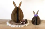 3D-Osterhase aus Kraftpapier: Last-Minute-Deko mit einfacher Falttechnik