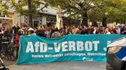 AfD-Bürgerdialog in Halle: Über 500 Gegendemonstranten protestieren friedlich