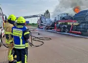 Brandschutz im Wethautal: Feuerteufel in Stößen und spektakulärer E-Auto-Lkw-Brand