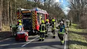 Erster Vegetationsbrand der Saison: 42 Feuerwehrkameraden löschen Flächenbrand bei Jädkemühl