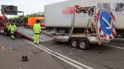 Tödlicher Unfall auf A6: Lkw rast in Baustelle, Arbeiter stirbt - Autobahn gesperrt