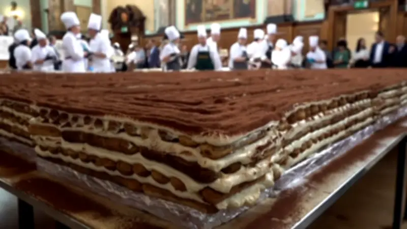 440 Meter langes Tiramisu: Weltrekord in London aufgestellt
