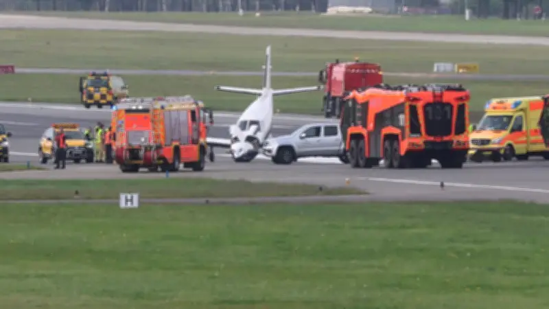 Bruchlandung in Hamburg: Flugverkehr am Airport eingestellt