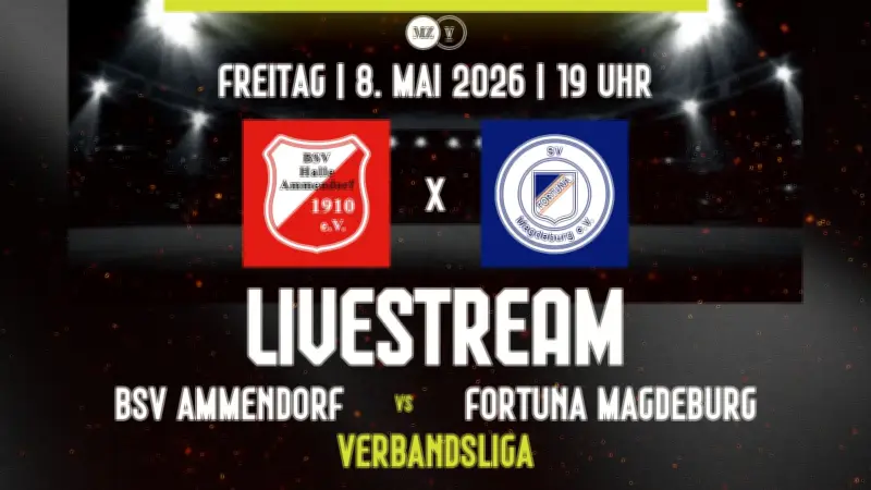 BSV Ammendorf gegen Fortuna Magdeburg: Topspiel live im Stream