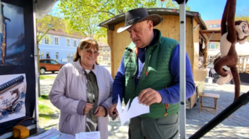 Messerschleifer-Rainer: Altes Handwerk auf dem Templiner Wochenmarkt