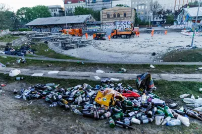 1. Mai in Berlin: BSR kämpft gegen Müllberge und Glasscherbenflut