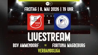 BSV Ammendorf gegen Fortuna Magdeburg: Topspiel live im Stream