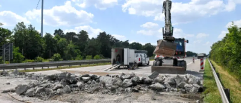 A2 bei Burg wieder frei: Hitzeschäden auf Autobahn repariert