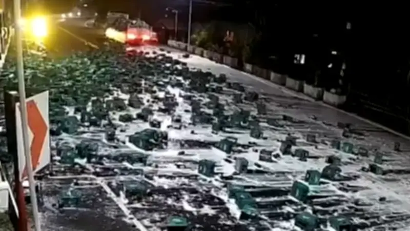 Bier-Alarm auf den Philippinen: Tausende Liter Bier auf der Straße
