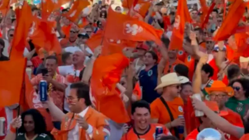 Holland-Fans sorgen für Stimmung in Dallas vor WM-Spiel