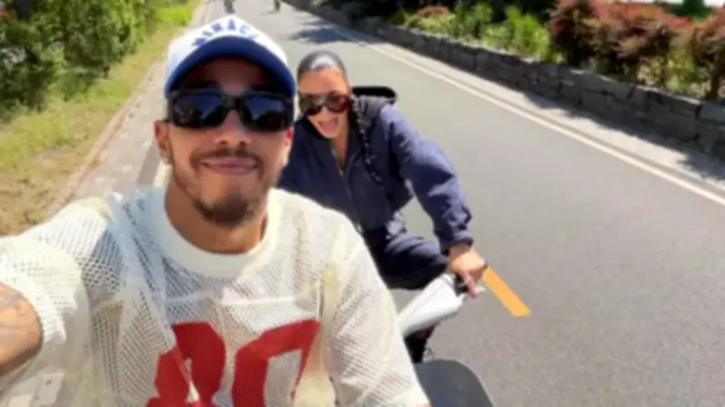 Kim Kardashian und Lewis Hamilton: Fahrradtour statt Rennwagen
