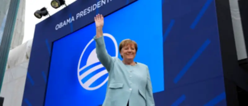 Merkel überrascht bei Obama-Museum-Einweihung in Chicago