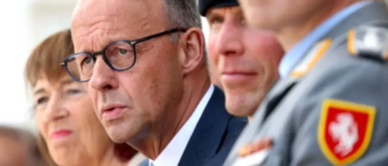 Merz warnt bei Rekruten-Gelöbnis vor konkreten Gefahren für Deutschland