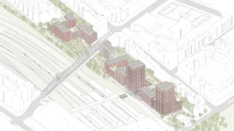 Neues Stadtquartier am Bahnhof Gesundbrunnen: Entwurf von Max Dudler