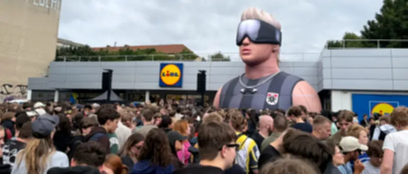Parkplatz-Rave in Berlin: Ski Aggu lockt Hunderte zu Gratis-Konzert bei Lidl