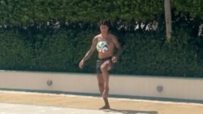 Portugal-Stars zeigen lässigen Pool-Trick in Palm Beach
