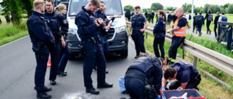 Pro-Palästina-Aktivisten blockieren ILA-Zufahrten am BER