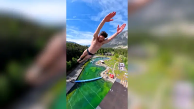 Schreckmoment in Genf: Turmspringer landet auf riesigem Wels