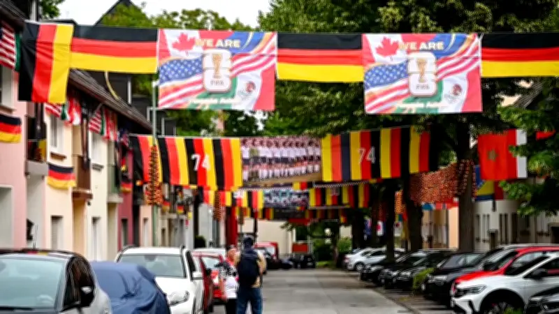Sommermärchen 2.0: Deutsche Straße in Fahnen-Meer zur WM