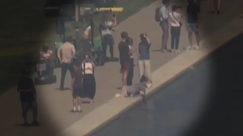 Vandalismus am Reflecting Pool: Polizei sucht verdächtige Frau