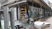 Betonvordach in Westerland auf Sylt abgestürzt