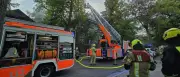 Feuer im Dach eines Hauses in Berlin-Grunewald ausgebrochen