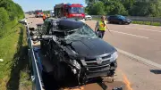 Nickerchen rettet Beifahrer das Leben bei Horrorcrash auf A9 bei Leipzig
