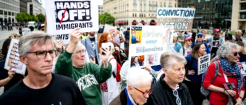 Anti-Trump-Protest in Berlin: Amerikaner warnen vor Faschismus in den USA