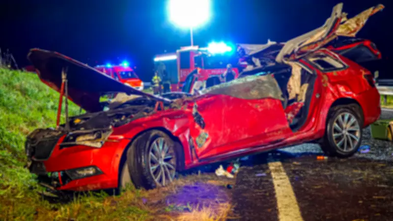 Aquaplaning-Unfälle auf A8: Zwei Schwerverletzte bei Neuhausen