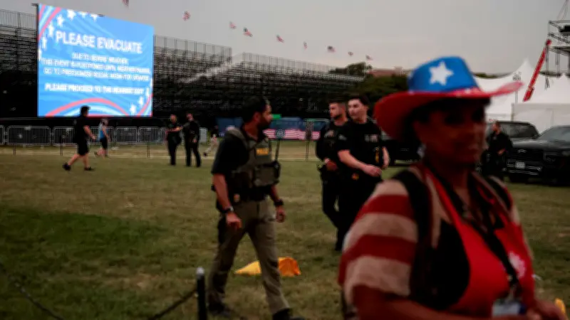 Vollchaos bei Trumps 250. Geburtstags-Party: Evakuierung nach Unwetterwarnung